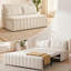 Grand canapé-lit convertible 3 en 1 pour chambre d'amis, beige-1993494548