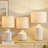 17.75 Cream White Ceramic Table Lamp-1063638405