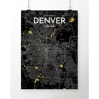 Denver City Map - No Frame Print