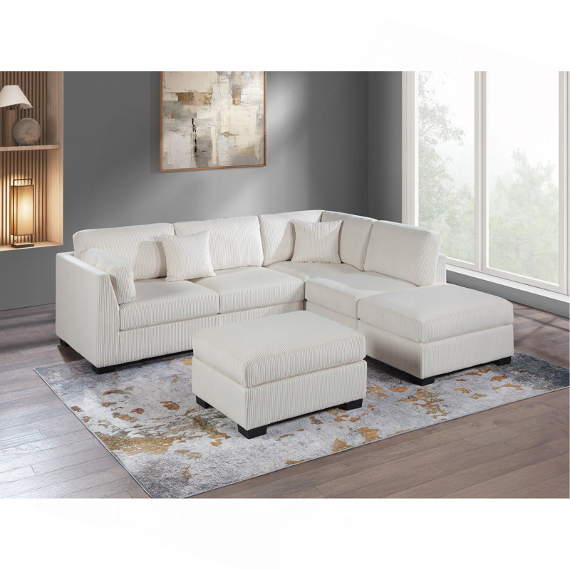 Ensemble de canapé modulaire Contemporary, Beige
