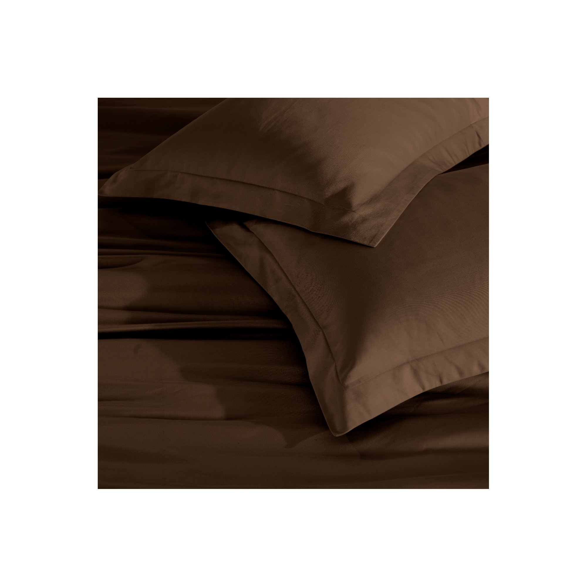 Cotton Duvet Cover Set, Chocolate, King/California King Duvet Cover + 2 King Shams