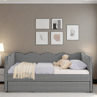 Cozy Daybed With Trundle, Usb Port And Adorable Wave Shaped by Lark Manor