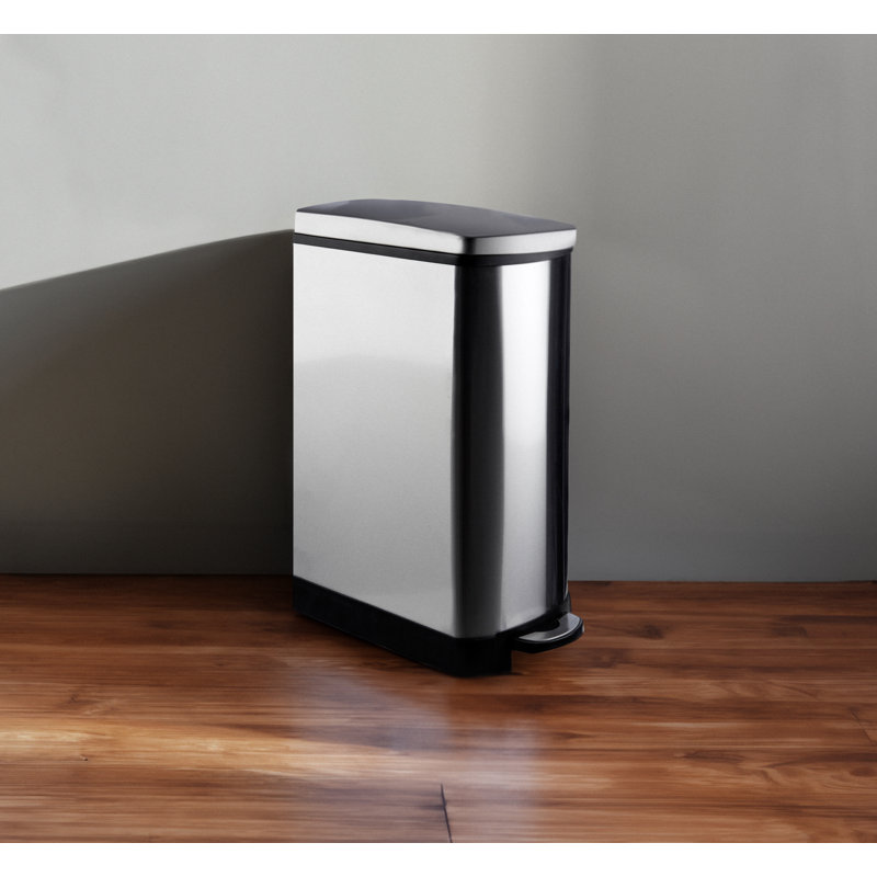 Metal Step On Kitchen Trash Can - 35L