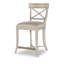 Monarch Upholstered Stool with Solid Wood Frame