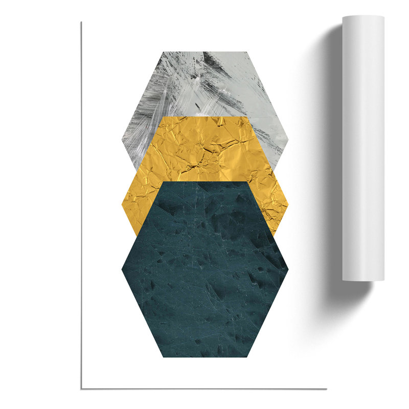 Textured Shapes - Frameless Print, 42cm H x 30cm W x 0.1cm D
