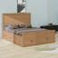 Base de lit avec rangement moderne en bois avec 6 tiroirs, lit plateforme avec support en lattes de bois-1362870727