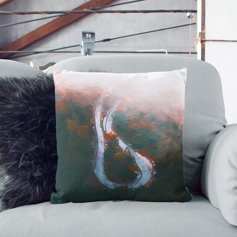 Square Throw Cushion, 40cm H x 40cm W x 15cm D, Stone
