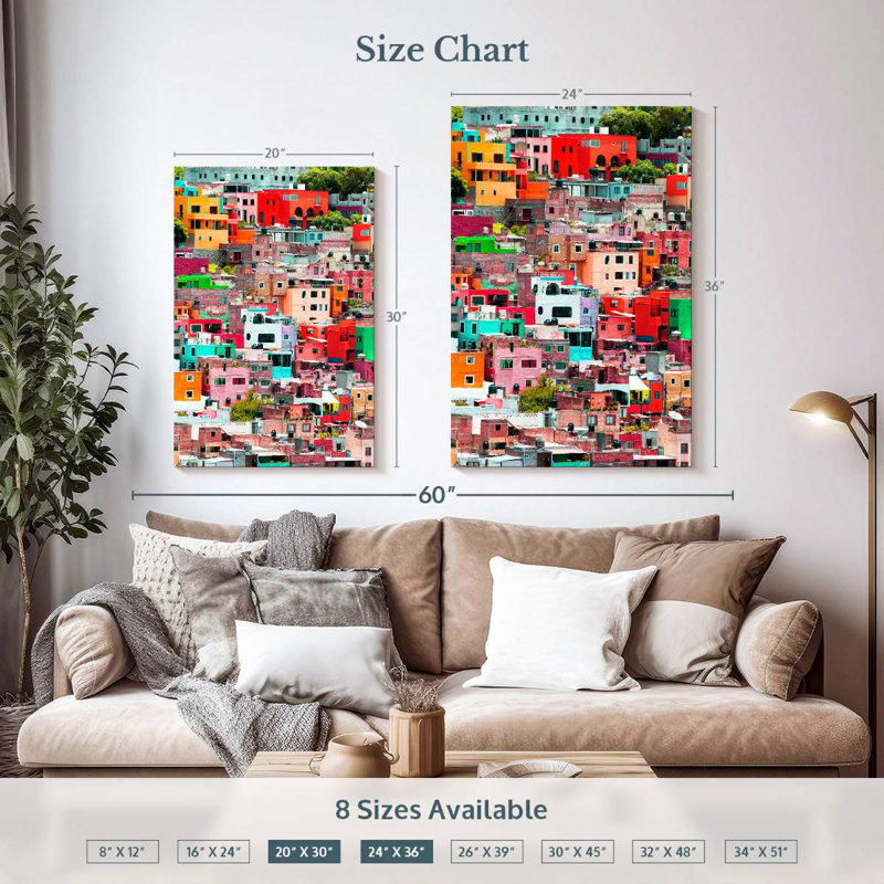 Aime Viva Mexico - Cityscape Guanajuato I, 36" H x 24" W