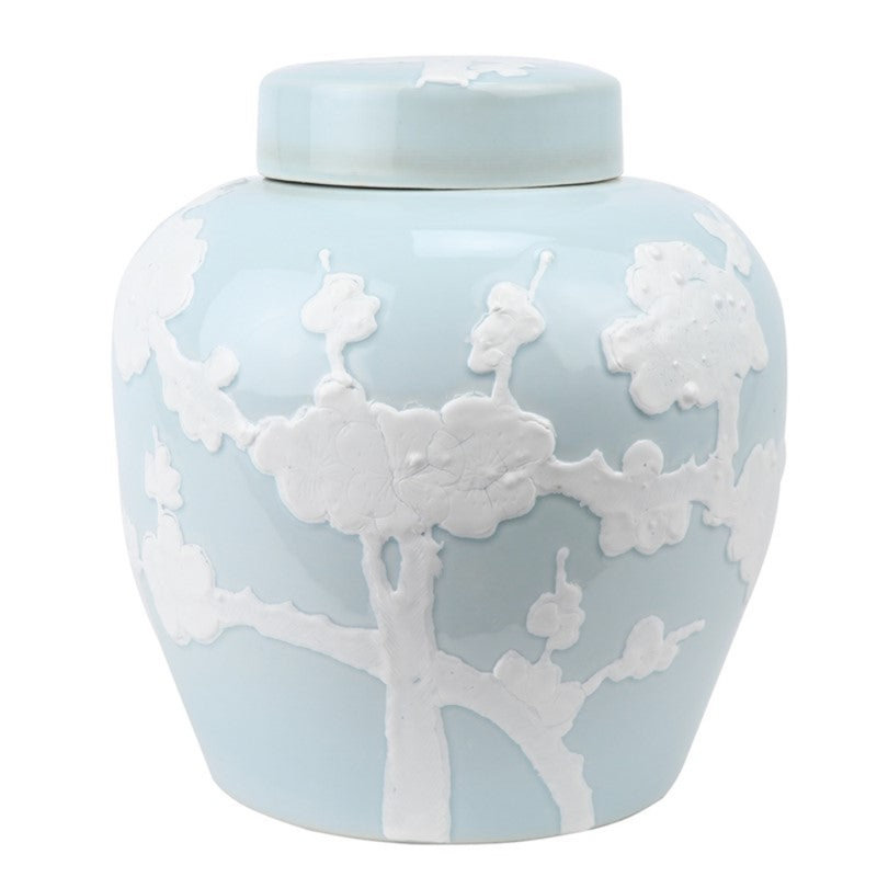 Farahn Handcrafted Porcelain China Jar, Blue
