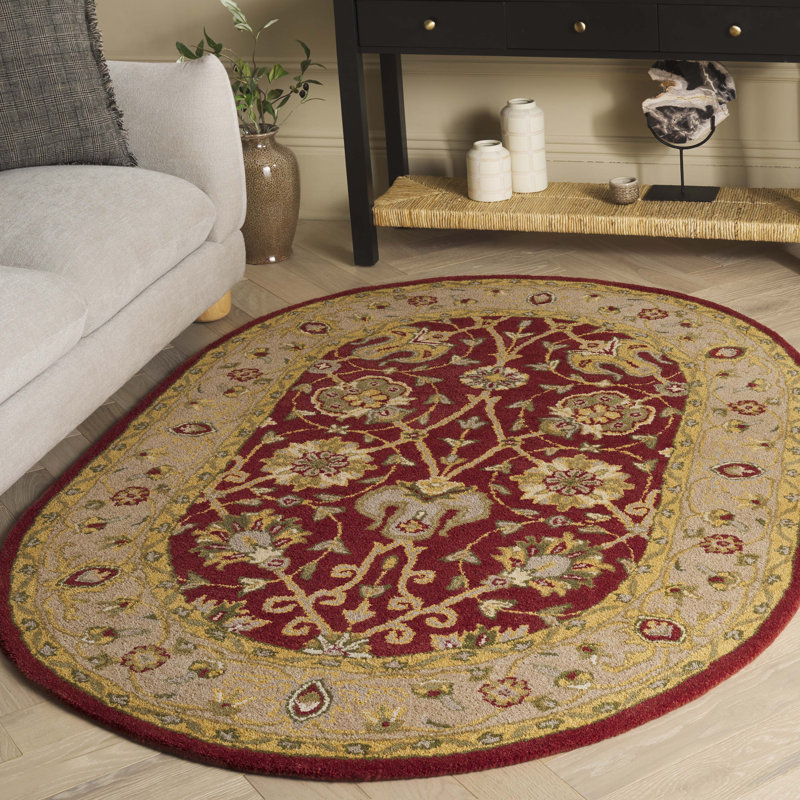 Dunbar Hand Tufted Wool Oriental Rug, Oval 4'6" x 6'6" 