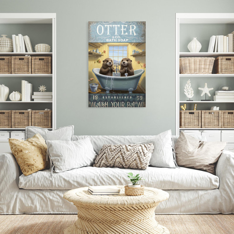 Lizethe " Otter Bath Soap ", 36" H x 24" W x 1.25" D