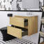 Meuble-lavabo mural 24 po avec lavabo en céramique blanche-1042980473