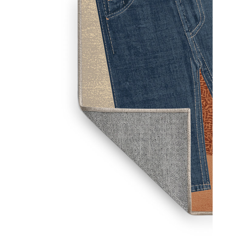 Tapis marocain décontracté et lavable à la machine Benson, 7 x 9