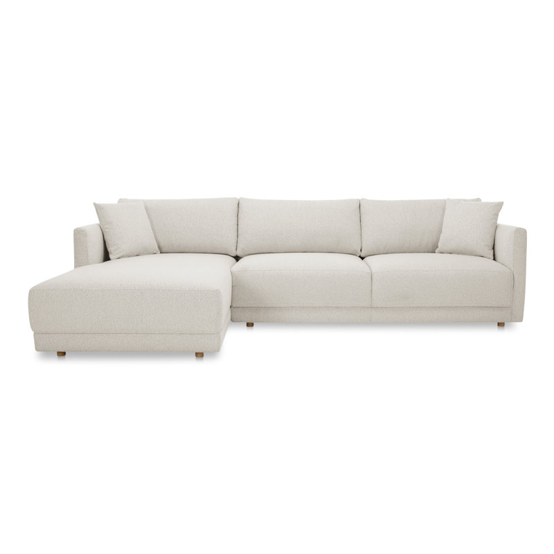 Bryn Upholstered Sectional, Oyster Boucle, Left Hand Facing