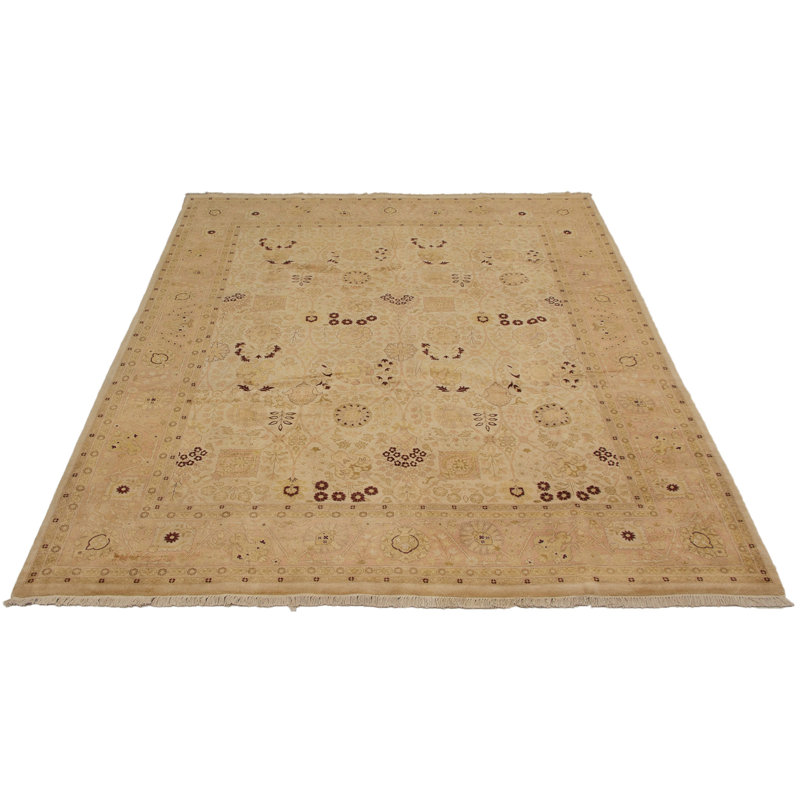 Dixion One-of-a-Kind 8' X 10'2" 2010s Wool Area Rug in Cream