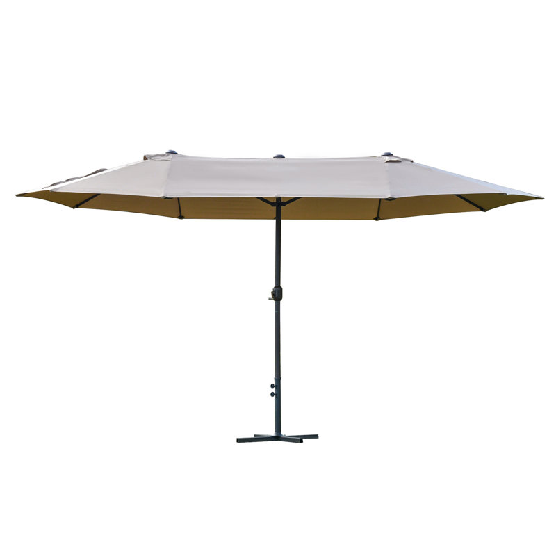 Brom 460cm X 270cm Rectangular Market Parasol, Brown