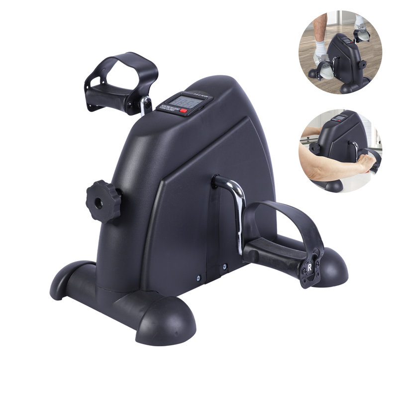Mini-stepper multifonctionnel, vélo d'exercice, vélo numérique sous le bureau avec écran ACL, pédalier d'exercice pour les jambes et les genoux pour les personnes âgées