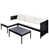 Structure noire / coussin blanc crème est en rupture de stock