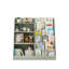 Bibliothèque multifonctionnelle à 4 niveaux avec rangement pour bibliothèque (sauge)-678571171