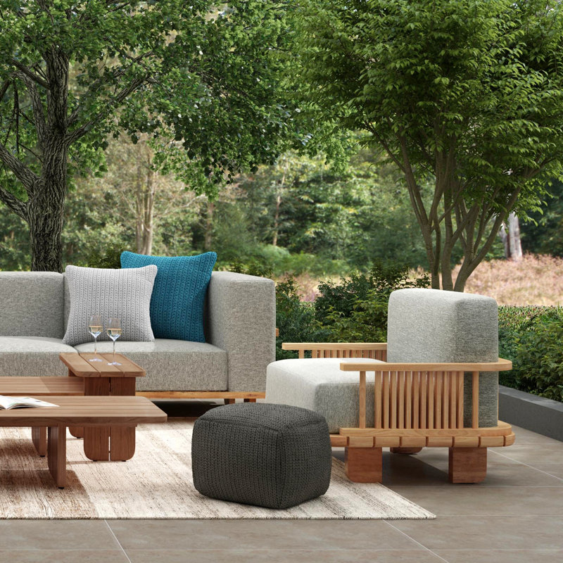 Hudson 63" Outdoor Coffee Table Natural