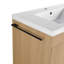 Armoire de salle de bain autoportante 60 po, 4 portes à fermeture douce et 3 tablettes de rangement ouvertes, emballage KD (meuble-lavabo seulement, sans lavabo)