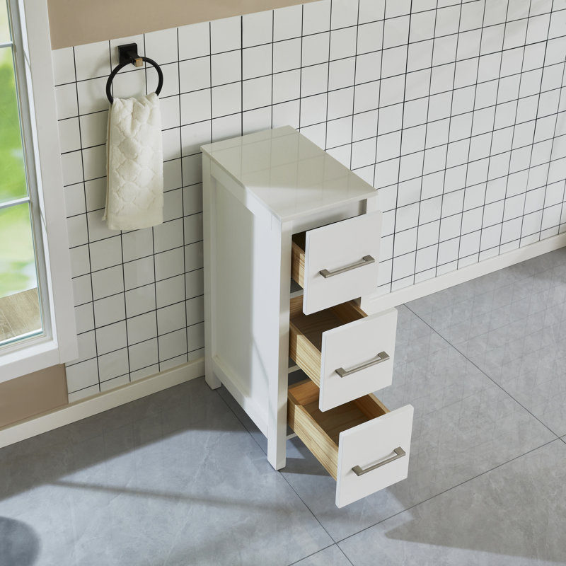 12" Bathroom Vanity, White