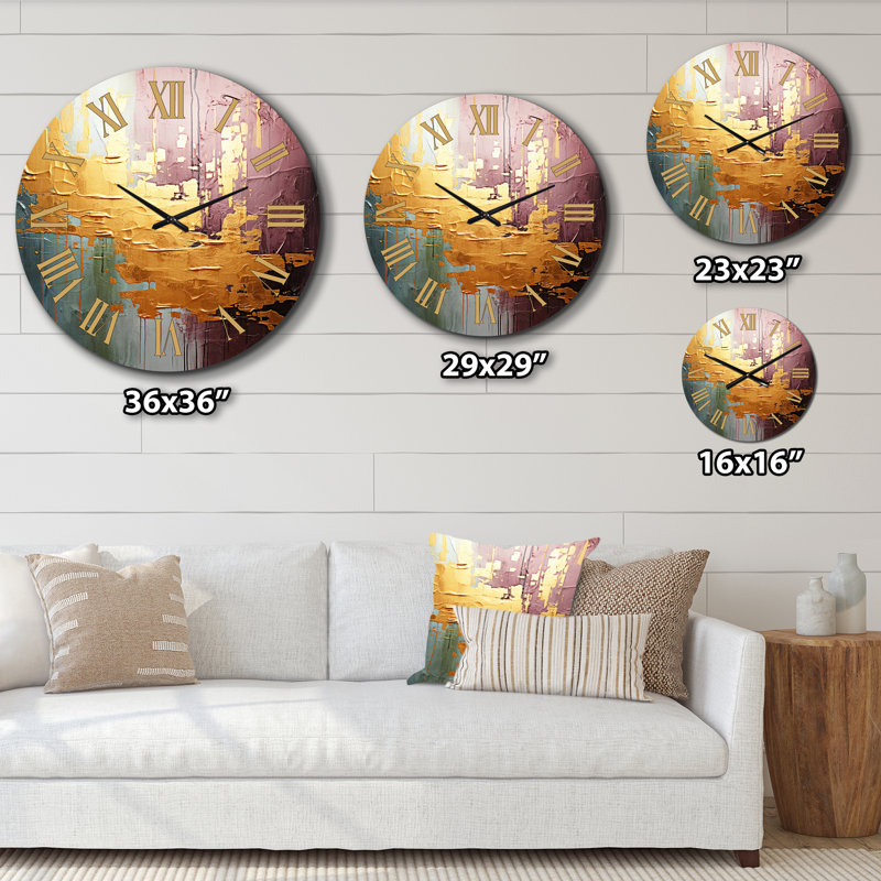 Horloge murale en métal abstraite célébrant le Destin, Moyenne