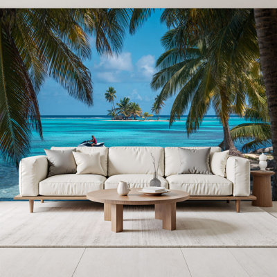 Papier peint adhésif tropical Tropical Beach
