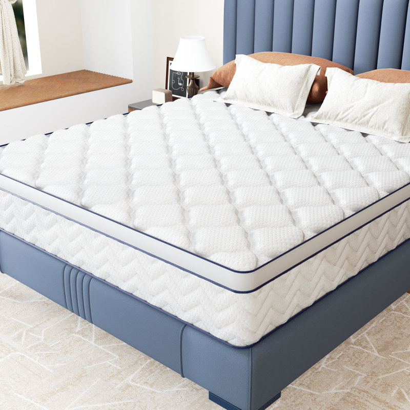 10"/12"/14" Medium Cooling Gel Memory Foam Hybrid Mattress In A Box, Twin, 12"