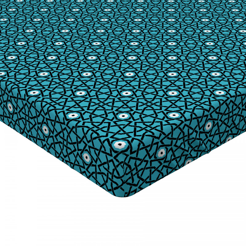Microfiber Fitted Sheet, Full/Double Fitted Sheet, Geometric 2