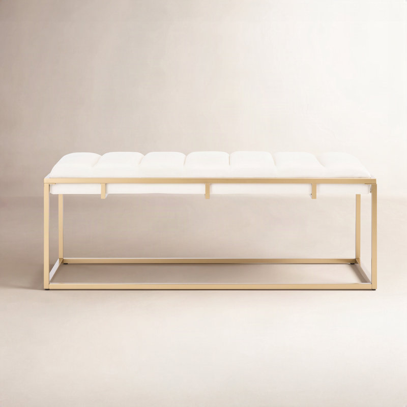 Banc rembourré Andy, Cream