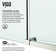 Elan E-Class 56-60" W x 66" H Sliding Frameless Tub Door with 3/8" Clear Glass