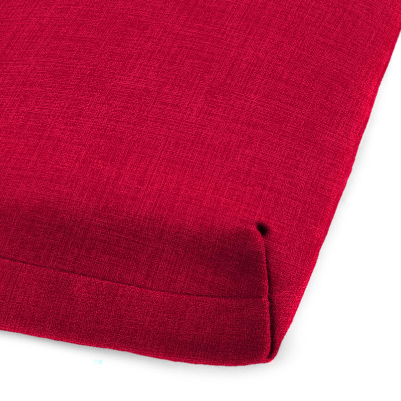 72" x 22" Outdoor Chaise Lounge Cushion with Ties and Loop, Red