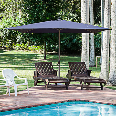 Parasol de patio rectangulaire avec manivelle Li