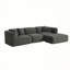 Canapé en velours avec repose-pieds 122 po-1251053816
