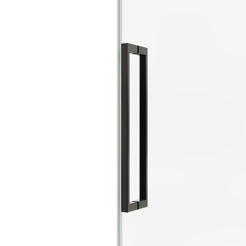 Porte de douche coulissante simple 72 po L x 66 po H, L 72 po x H 66 po, Noir mat