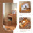 18.9"Integrated Cherry Wood Vanity Desk With Built-in Stool