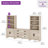 Eaton Entertainment Center With Bookshelves, 4-Piece Modular TV Stand For 75 Inch TV, Farmhouse Media Console With Adjustable Shelves And 6 Storage Drawers For Living Room, Bedroom, Beige-117858087