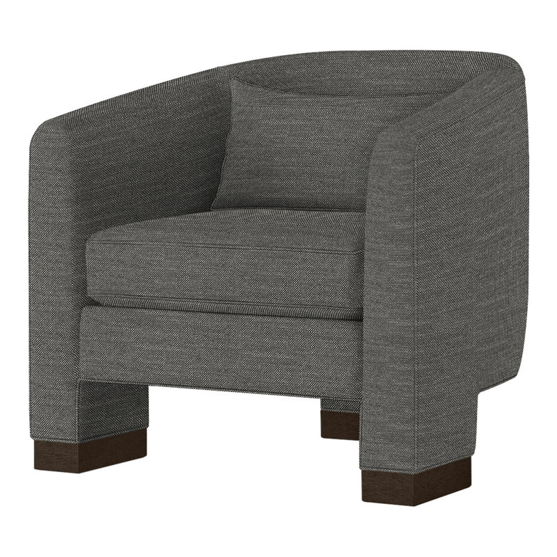 Fauteuil demi-tonneau Admiral, Perigold Ishi Platinum, Expresso