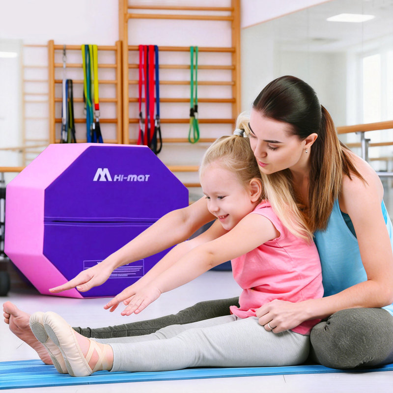 Tapis de gymnastique octogonal Octogone, Rose / Mauve, L