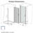 30"x 72" Matte Black Aluminum Half-frame Pivot Shower Door