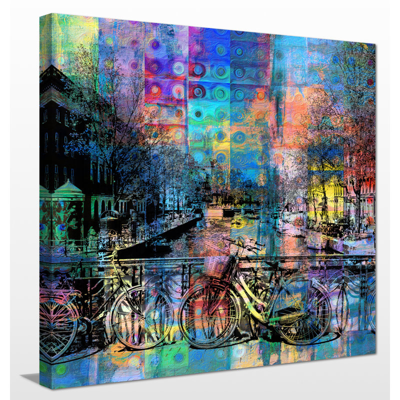 « amsterdam », reproduction d’impression sur toile tendue, H 24 po x l 24 po