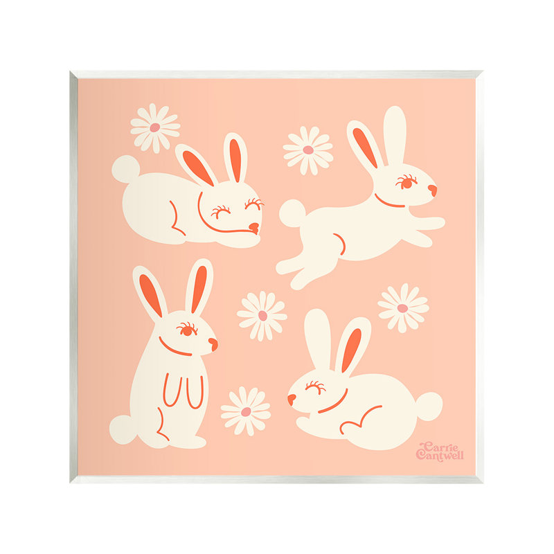 Art mural "Minimal Rabbits" par Carrie Cantwell
