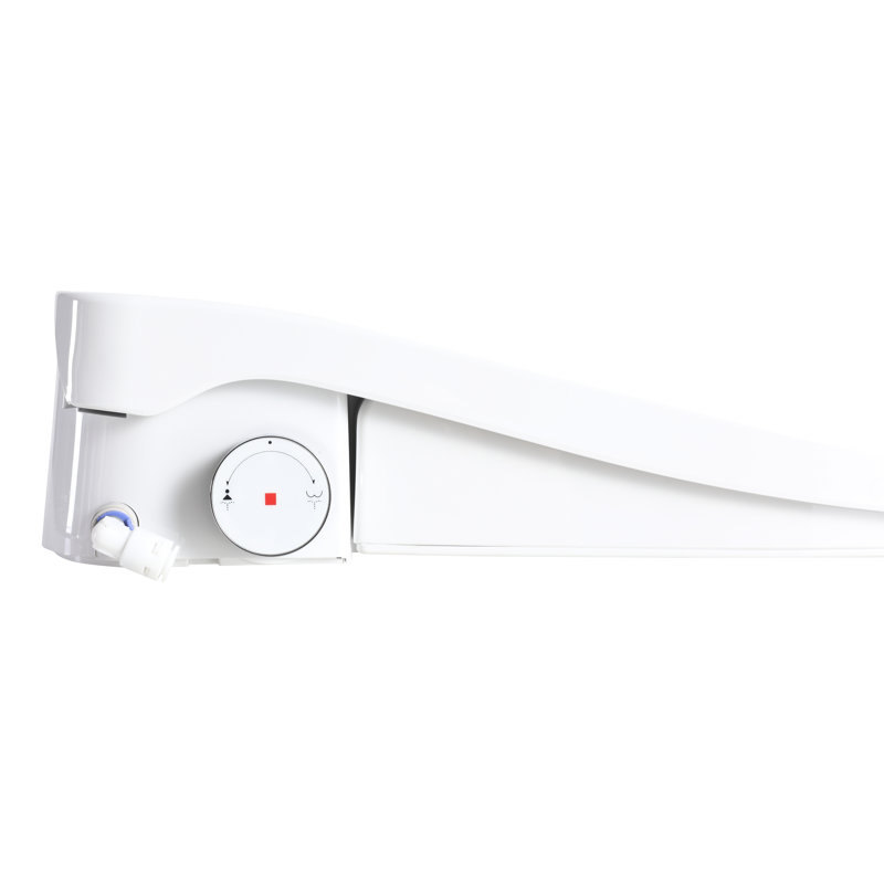 Siège de toilette de bidet ajustable et chauffant avec poignée latérale, nettoyage de nuit et automatique des buses - Nettoyage du poteau, fonctions de massage féminin, réglage précis de la position par télécommande, intelligent
