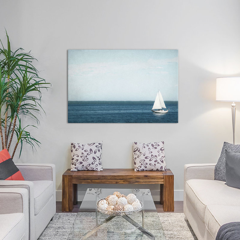 «Calm Days II» par Elizabeth Urquhart, reproduction sur toile, H 18 po x l 26 po x P 1,5 po, Toile avec cadre noir