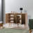 Modern Console Table with Multi-Shelf Storage, Sonoma Oak Finish, 47.2 x 35.4 x 14.2 inches | 100% Melamine Coated Particle Board, Hornbeam Legs, UV Coating, Wall-Mountable | Perfect for Home Office & Living Room-608535305