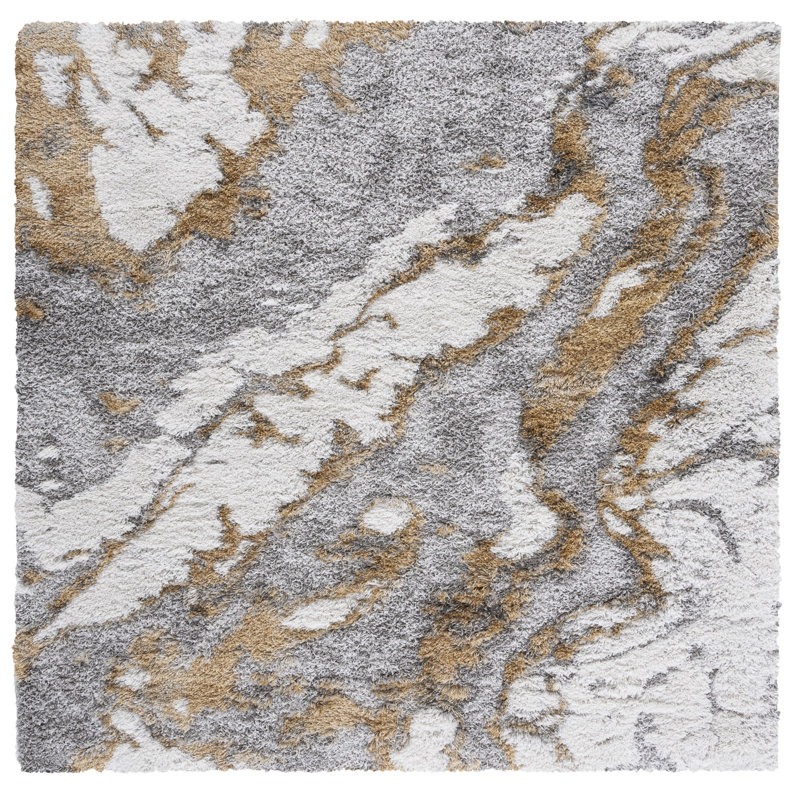 Tapis d'intérieur abstrait Reyes, Carré 10 pi