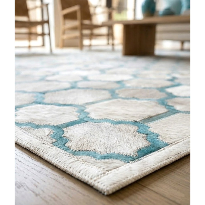 Tapis à motif de treillis Abiano, 9 pi x 12 pi