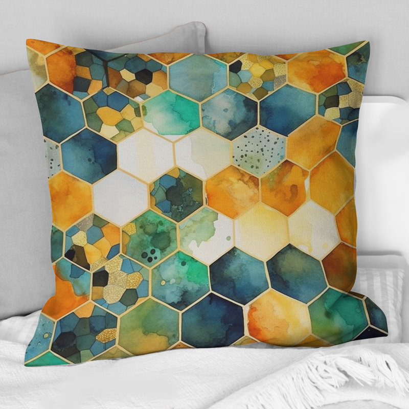 Coussin Colorful Hexagon III - Abstract Shapes