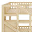 Lit superposé avec escalier de rangement et garde-corps, structure de lit superposé au sol en bois avec support de lattes robustes-258395538